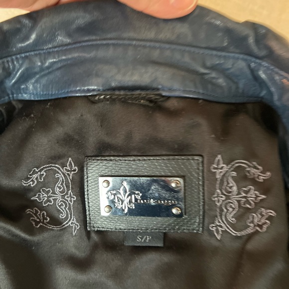 Cobalt blue Mackage, leather jacket. - Picture 4 of 11